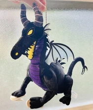 Japan Tokyo Disney Resort Maleficent Dragon Plush Keychain Clip Shoulder Toy