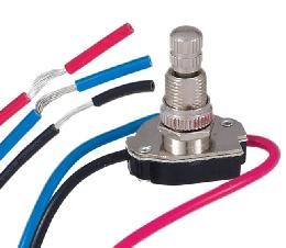 B&P Lamp 3-Way, 4-Position 5/8 Inch Metal Shank Switches