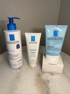 La Roche Posay Triple Moisturizer, Gel Cleanser, Double Repair Moisturizer 3pc