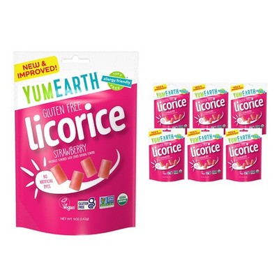 YumEarth Organic Gluten Free Strawberry Licorice Snack 5 oz bag, 