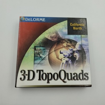 DeLorme 3-D Topo Quads California North Maps Data Discs Windows 95-98