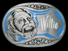 UB03173 VINTAGE 1976 WILLIE NELSON MUSIC COMMEMORATIVE BELT BUCKLE