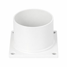 White Round Outdoor Pier Base, 3-Inch Fitter Post-Top Light Fixture