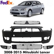 Front Bumper Cover Paintable Fog Lights Kit For 2008-2015 Mitsubishi Lancer Front Bumper Cover Paintable Fog Lights Kit For 2008-2015 Mitsubishi Lancer
