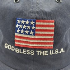 Vintage USA Made God Bless the USA embroidered cap hat snapback Patriotic