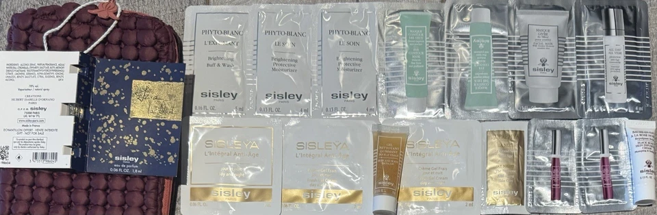 SISLEY 13 pacotes de amostra - 2x creme gel fresco, máscara de contorno de olhos, olho de rosa preta. - Imagem 2 de 3