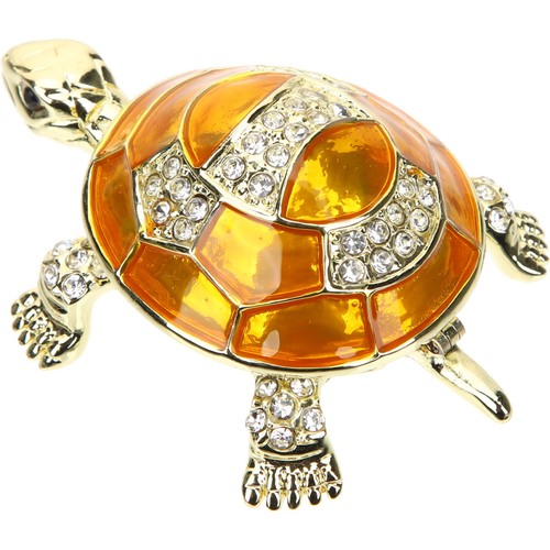  Tartaruga in metallo ornamenti Miss contenitore portagioie portagioie - Foto 2 di 12