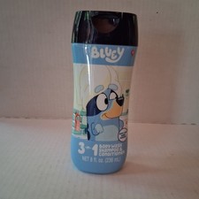 Bluey 3-in-1 Kids Body Wash, Shampoo  Conditioner   8oz Bath-Time Berry, New