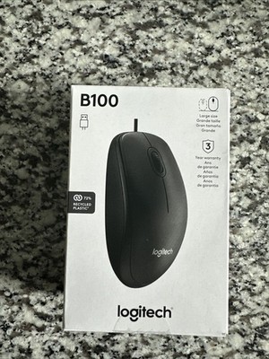 Logitech B100 Optical USB Mouse,Black