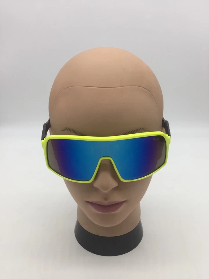 Oakley Sutro Neon Green Unisex Sunglasses Blue Mirrored Lens - Image 2 of 4