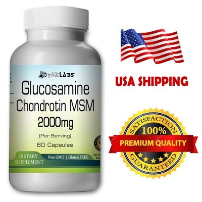 Glucosamine 2000mg with Chondroitin & MSM, 60 Caps