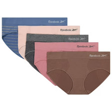 Reebok Women's 5-Pack Seamless Hipster Size XL Soft Tones