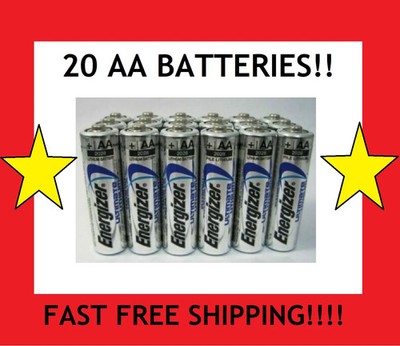 20 Energizer AA Ultimate Lithium Batteries Battery Double A =EXP 2035/2040 NEW