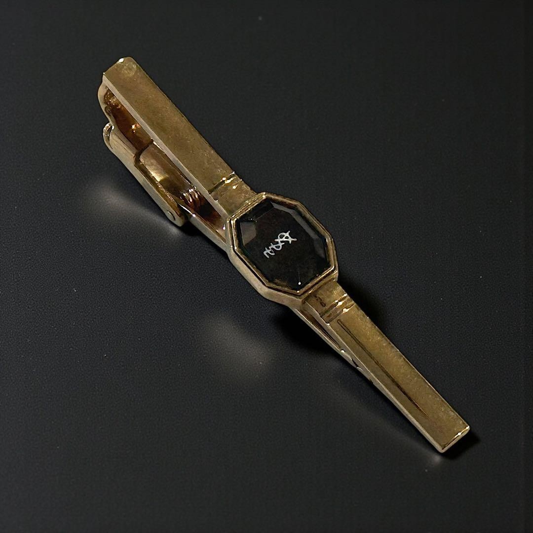 Yves Saint Laurent Tie Pin Gold with Box (Excellent Condition) thumbnail 2