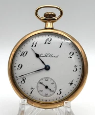 South Bend 19 Jewel Size 12 Open Face Gold Filled Pocket Watch runs