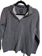 Gap, Boys Small Youth Gray Long Sleeve 1/4 Zip Fleece