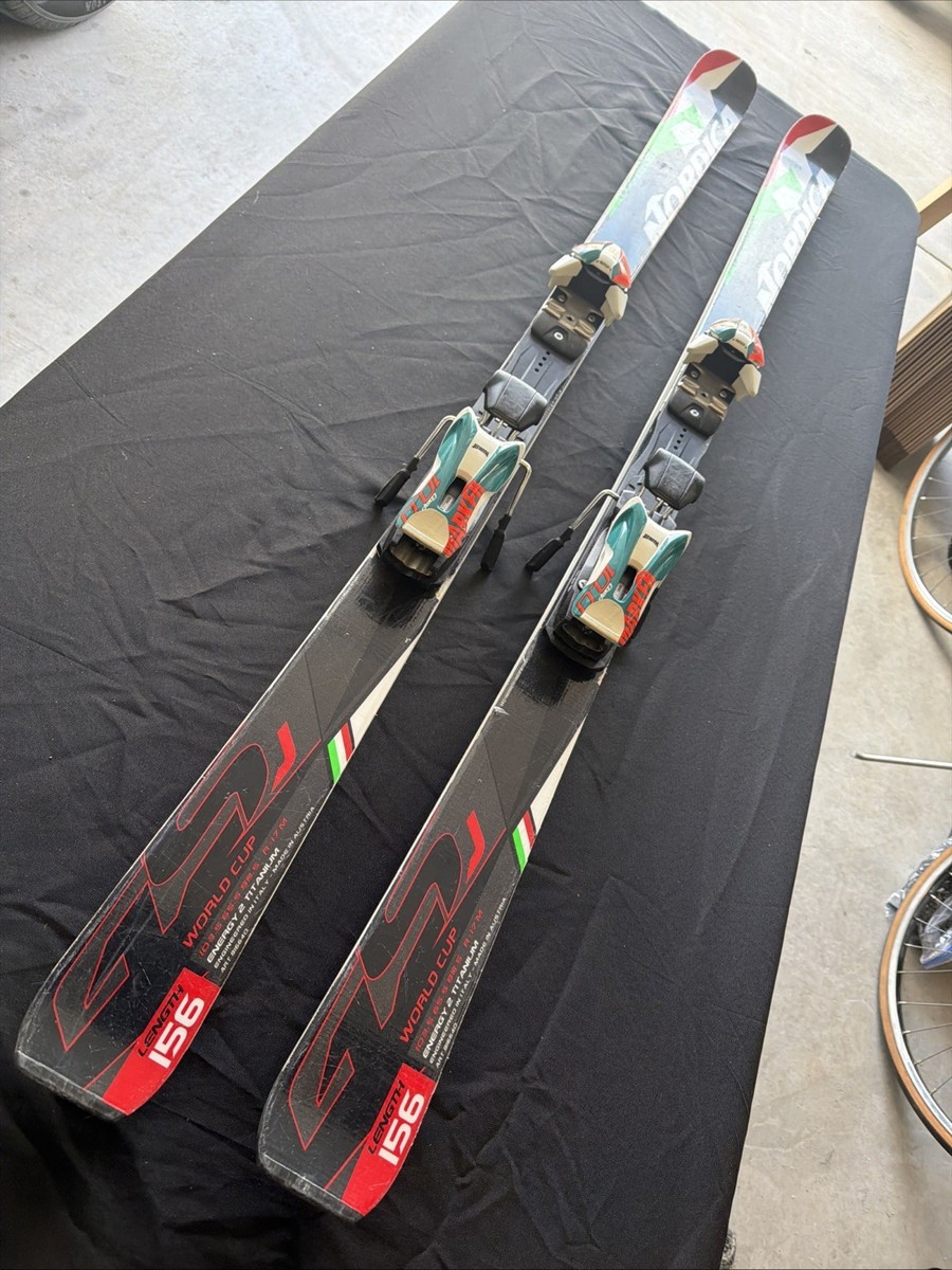 Nordica Dobermann World cup SL 156cm　中古 Nordica Dobermann World Cup GSj Racing Skis 156cm W/Marker Comp