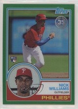 2018 Topps Silver Pack 1983 Design Chrome Series 2 Green 63/99 Nick Williams 9gy