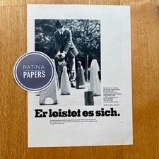 1968 Er leistet es sich Mann mit Hut Schach Vintage Ad Retro Werbung Reklame