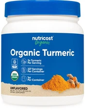 Nutricost Organic Turmeric Powder 1 LB (16oz) - Food Grade, Gluten Free, Non-GMO