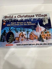 Build A Christmas Village Paper Houses To Make & Decorate For Holidays Craft DIY