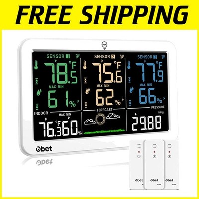 Wireless Weather Forecast Monitor 3 Adjustable Brightness