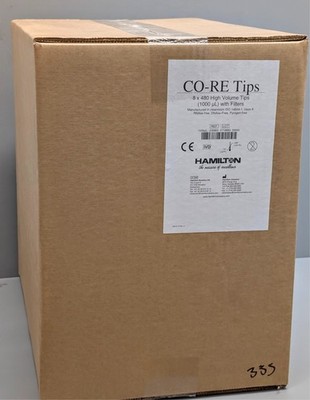 Case of 3840 Hamilton 235905 CO-RE pipette tips 1000μL with