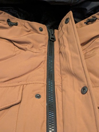 Levi's Strauss Full-Zip Snap Quilted Hooded Parka Coat Brown Men's Sz Large NWT - Picture 6 of 15