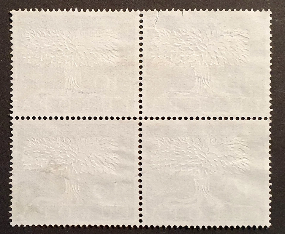 Germany Stamps 1957 Europa Tree 10pf in Block of 4 SG1187 VFU - Image 2 of 2