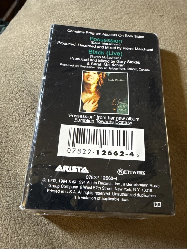 Sarah McLachlan Possession (Cassette) Single New Sealed - Image 2 of 4
