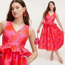 Kate Spade New York x Target Classic Rose Peplum Midi Dress -New!