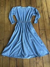 Vintage 90s Old School Denim Button Up Maxi Dress Western Prairie Cottagecore Me
