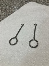 Lot of 2 Vintage Metal Shoe Boot Corset Lace Button Hook Puller Tool