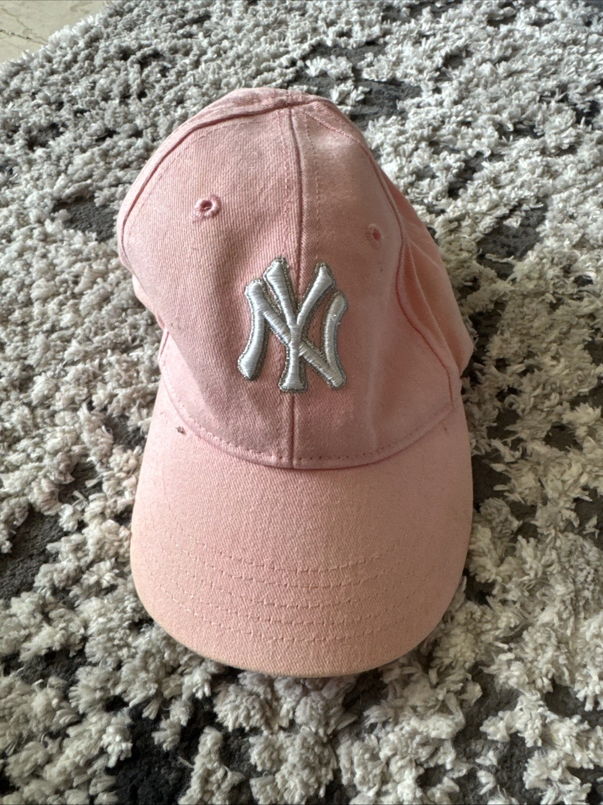 Baby Girl Pink NEW YORK YANKEES Baseball Cap Hat Newborn MLB white Logo