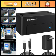 SAS to USB 3.0 Adapter Dock for 2.5/3.5" HDD SSD, 24TB Support, Power Adapter In