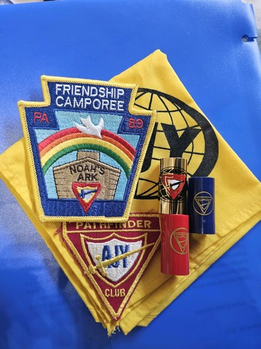 Pathfinder Club AJY - Scarft - Slides and 1989 Patch