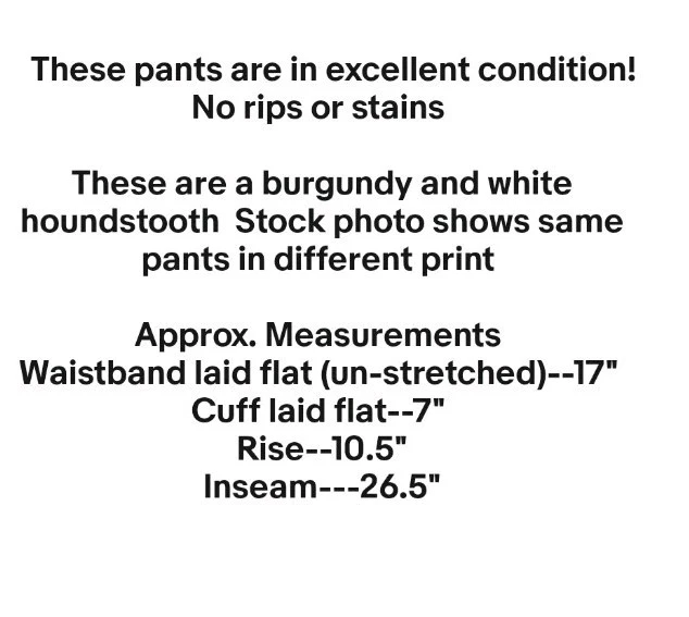 Pantalones Ann Taylor Talla 10 Eva Curvy Tobillo Borgoña Pata de Gallo tiro medio  Foto 2 de 4