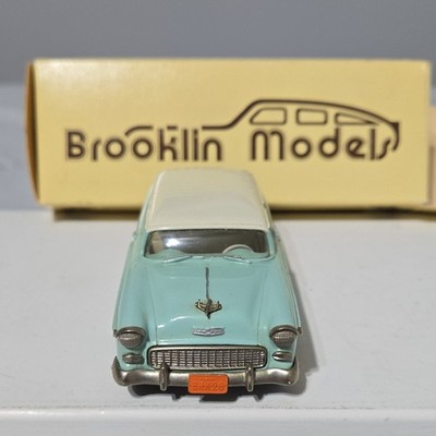 Brooklin Models 1:43 1955 Chevrolet Nomad Light Blue White Diecast