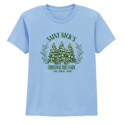 Saint Nicks Christmas Tree Farm Kids T-Shirt Holidays Christmas Tee