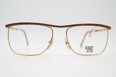 Vintage Glasses DOLCE VITA 3054 Brown Gold Oval Eyeglass Frame