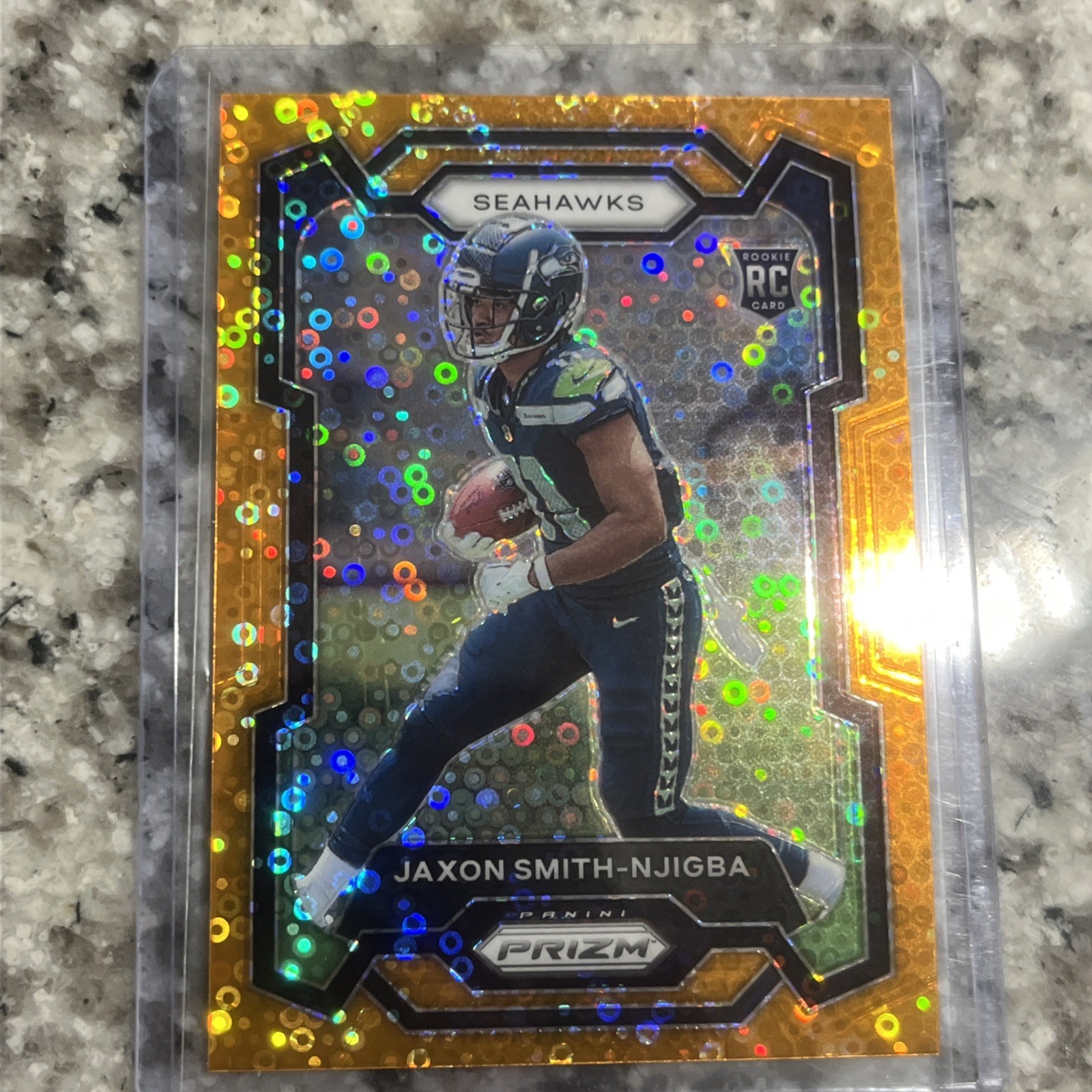 2023 Panini Prizm Rookie Jaxon Smith-Njigba #390 Orange Disco Prizm (RC)