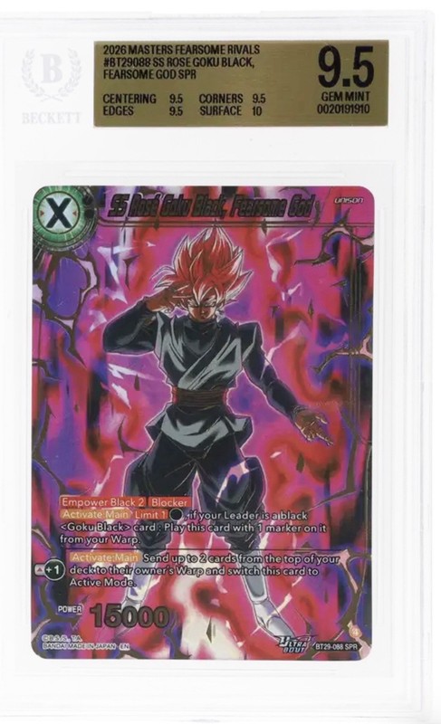 Bandai Dragon Ball Super SS Rose Goku Black BT29-088 SPR Foil BGS 9.5 EN