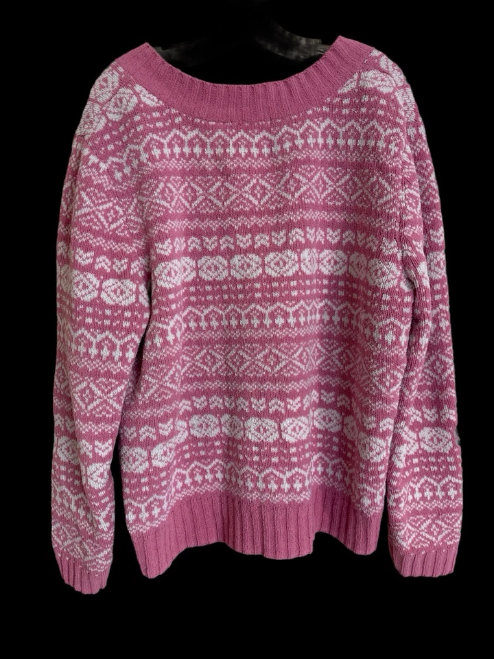 Suéter Reference Point New York Mujer Talla 1X Rosa Estilo Preppy Foto 2 de 4