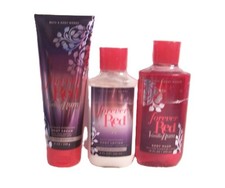 Bath Body Works Forever Red Vanilla Rum Cream Lotion Body Wash 3 Piece Set
