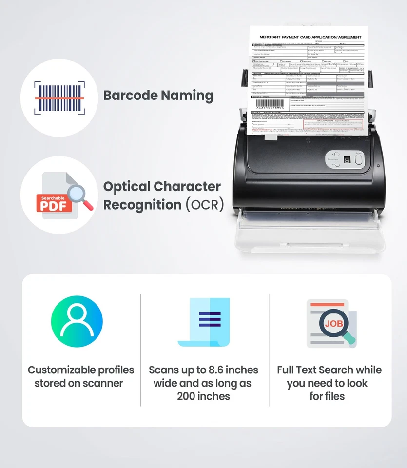 PS188 High Speed Double-Sided Color Document Scanner, with Automatic Document... - Image 3 of 4