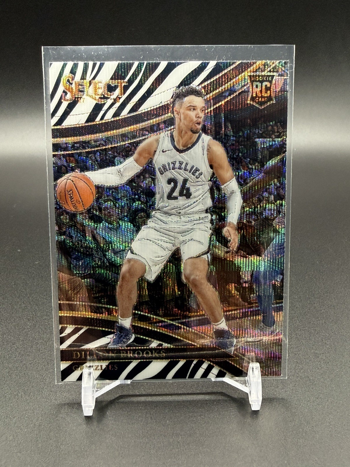 2017-18 Panini Select Dillon Brooks RC Zebra Courtside Prizm SSP -Suns