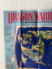 Dragon Warrior II NES - World Map Poster Only - Official Game Insert