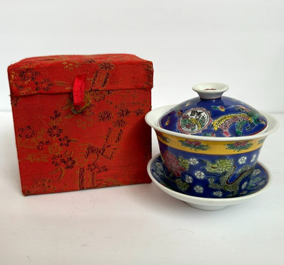 Traditional Tea Set for Chinese Gongfu Tea | Cobalt Blue Dragon Pattern