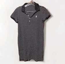 Polo Ralph Lauren Mini Dress Womens Sz S Black White Striped Short Sleeve