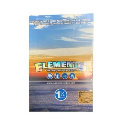 Fully Sealed BOX of 25 packs ELEMENTS 1 1/4 1.25 Ultra Thin Rice Rolling papers